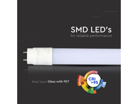 SKU 6323 VT-1228 V-TAC Tubo LED T8 18W G13 120cm per Macellerie