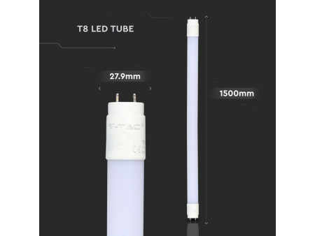 SKU 6481 VT-1615 V-TAC Tubo LED T8 15W G13 150cm 160LM/W in Nanoplastica 4000K