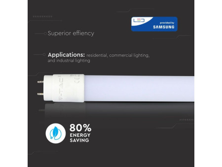 SKU 657 VT-151 V-TAC PRO Tubo LED Chip Samsung T8 22W G13 150cm in Nanoplastica 4000K