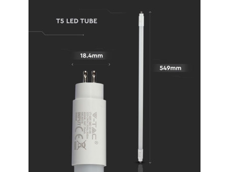 SKU 6319 VT-6005 V-TAC Tubo LED T5 8W 100LM/W G5 60cm 6500K