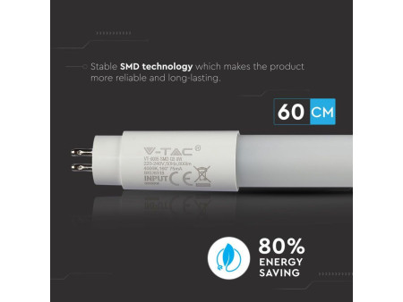 SKU 6319 VT-6005 V-TAC Tubo LED T5 8W 100LM/W G5 60cm 6500K