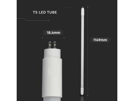 SKU 6321 VT-1225 V-TAC Tubo LED T5 16W 100LM/W G5 120cm 6500K