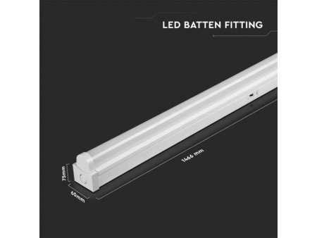 SKU 20150 VT-8-55 V-TAC PRO Plafoniera LED Chip Samsung Lineare 50W 120LM/W 150cm Raccordabile con Interruttore CCT:3IN1 6000LM