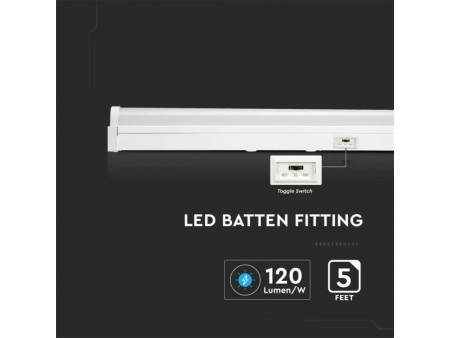 SKU 20150 VT-8-55 V-TAC PRO Plafoniera LED Chip Samsung Lineare 50W 120LM/W 150cm Raccordabile con Interruttore CCT:3IN1 6000LM