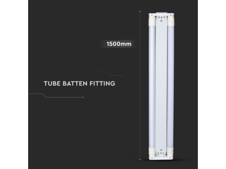 SKU 6440 VT-15024 V-TAC PRO Plafoniera LED LED Doppia con Tubi LED Chip Samsung T8 44W G13 150cm in Nanoplastica 4000K IP20