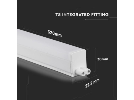 SKU 691 VT-035 V-TAC PRO Plafoniera LED Chip Samsung Lineare 4W 30cm Raccordabile con Interruttore 6400K