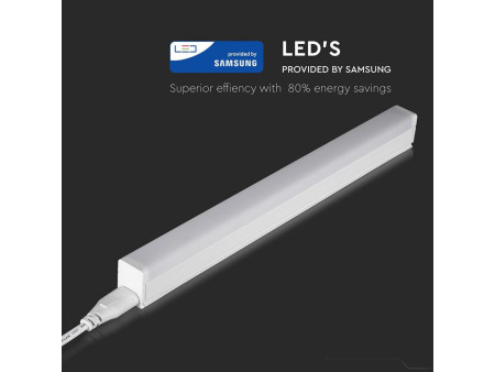 SKU 690 VT-035 V-TAC PRO Plafoniera LED Chip Samsung Lineare 4W 30cm Raccordabile con Interruttore 4000K