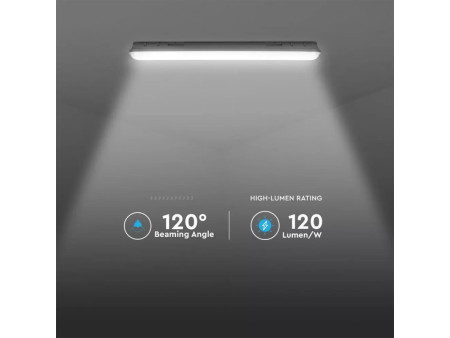 SKU 20202 VT-150048-M V-TAC PRO Plafoniera LED Samsung Impermeabile 48W 120LM/W M-Series Copertura Satinata 150cm 6400K IP65
