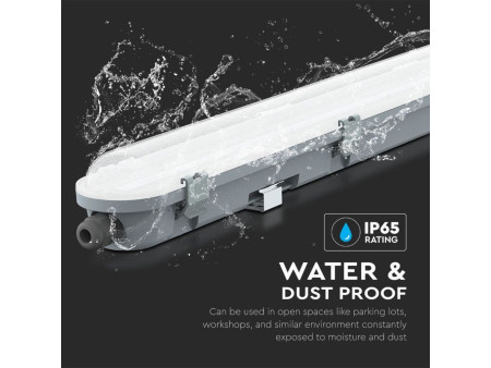 SKU 20206 VT-120036-M V-TAC PRO Plafoniera LED Samsung Impermeabile 36W 120LM/W M-Series Copertura Satinata 120cm 6400K IP65