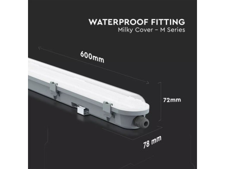 SKU 20210 VT-60018-M V-TAC PRO Plafoniera LED Chip Samsung Impermeabile 18W 120LM/W M-Series Copertura Satinata 60cm 6400K IP65