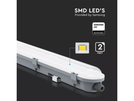 SKU 20211 VT-60018-M V-TAC PRO Plafoniera LED Chip Samsung Impermeabile 18W 120LM/W M-Series Copertura Satinata 60cm 4000K IP65