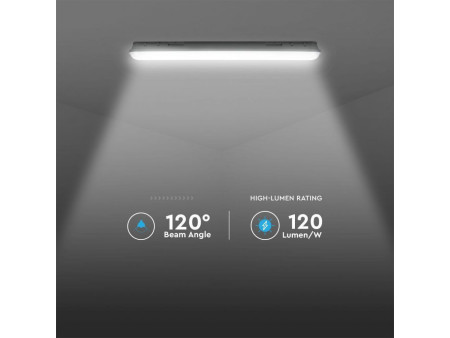 SKU 20213 VT-150148-T V-TAC PRO Plafoniera LED Chip Samsung Impermeabile 48W 120LM/W M-Series Trasparente 150cm 4000K IP65