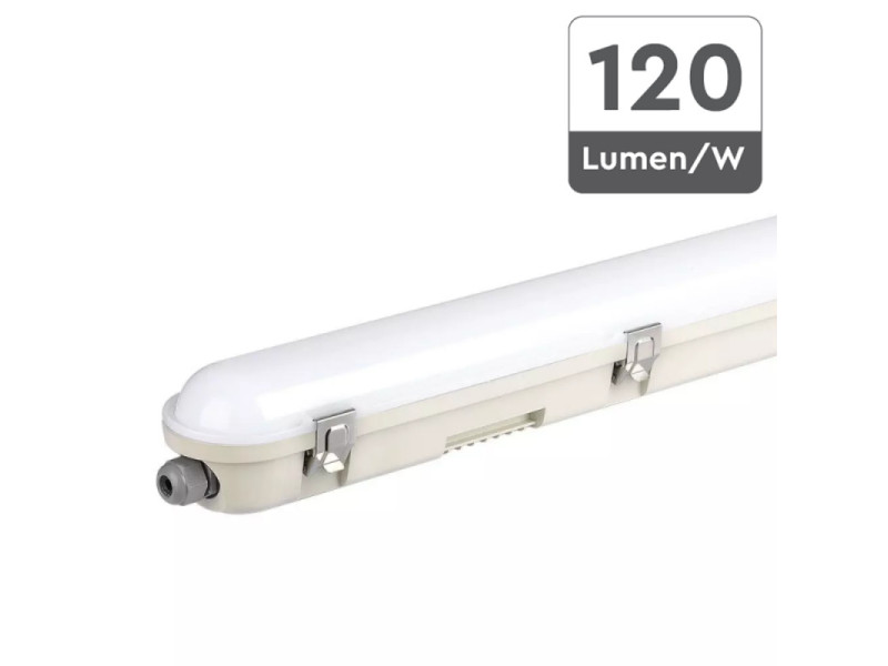 SKU 20215 VT-150148-M V-TAC PRO Plafoniera LED Samsung Impermeabile 48W 120LM/W M-Series Copertura Satinata 150cm 4000K IP65