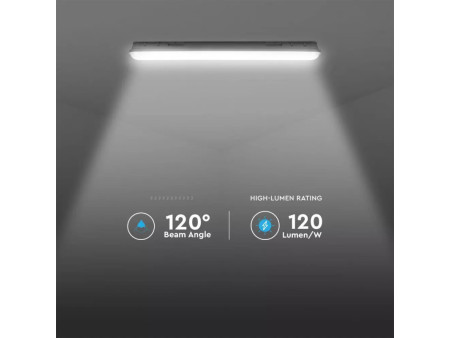 SKU 20214 VT-150148-M V-TAC PRO Plafoniera LED Samsung Impermeabile 48W 120LM/W M-Series Copertura Satinata 150cm 6400K IP65
