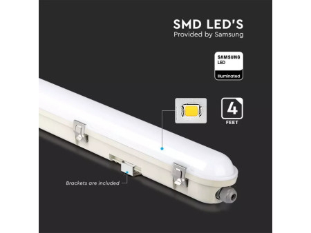 SKU 20216 VT-120136-M V-TAC PRO Plafoniera LED Samsung Impermeabile 36W 120LM/W M-Series Copertura Satinata 120cm 6400K IP65