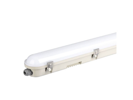 SKU 20223 VT-120136E V-TAC PRO Plafoniera LED Samsung Impermeabile 36W 120LM/W Batteria Emergenza Copertura Satinata 120cm 4000K