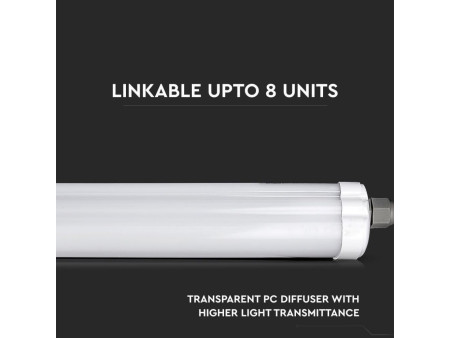 SKU 216284 VT-1249 V-TAC Plafoniera LED Impermeabile 36W 120LM/W G-Series 120cm 6400K IP65