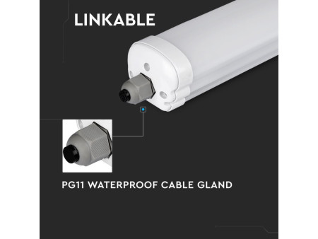 SKU 216485 VT-1524 V-TAC Plafoniera LED Impermeabile 24W 160LM/W X-Series 120cm 4000K IP65