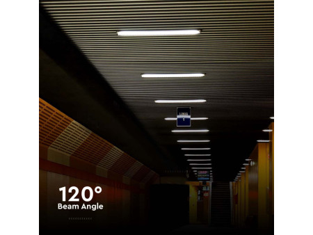 SKU 23088 VT-80060 V-TAC Plafoniera LED Impermeabile 18W Collegabile L-Series 60cm 6500K IP65
