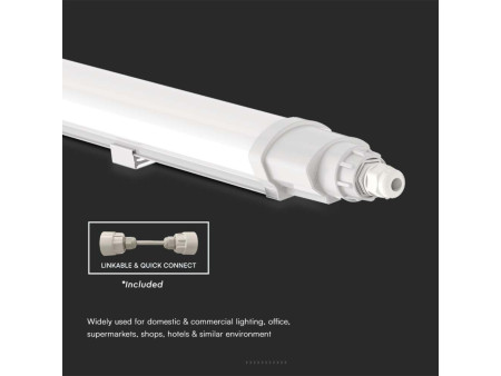 SKU 23088 VT-80060 V-TAC Plafoniera LED Impermeabile 18W Collegabile L-Series 60cm 6500K IP65