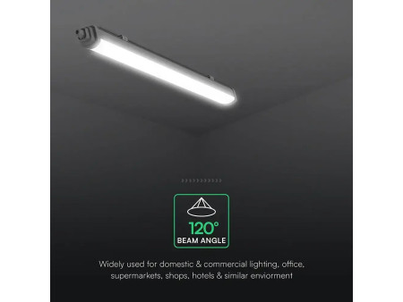 SKU 233906 VT-12049 V-TAC PRO Plafoniera LED Chip CREE Impermeabile 48W 120LM/W Collegabile TK-Series 150cm 6500K IP65