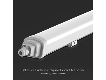 SKU 23391 VT-12017 V-TAC PRO Plafoniera LED Chip Samsung Impermeabile 18W 120LM/W Collegabile GT-Series 60cm 4000K IP65
