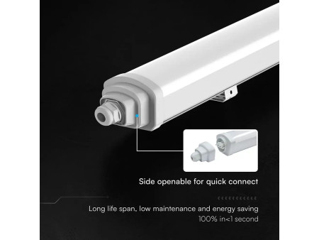 SKU 233926 VT-12017 V-TAC PRO Plafoniera LED Chip CREE Impermeabile 18W 120LM/W Collegabile TK-Series 60cm 6500K IP65