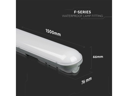 SKU 6184 VT-1548 V-TAC Plafoniera LED Impermeabile 48W 150cm 4000K IP65