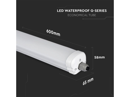 SKU 6282 VT-6076 V-TAC Plafoniera LED Impermeabile 18W G-Series 60cm 6400K IP65