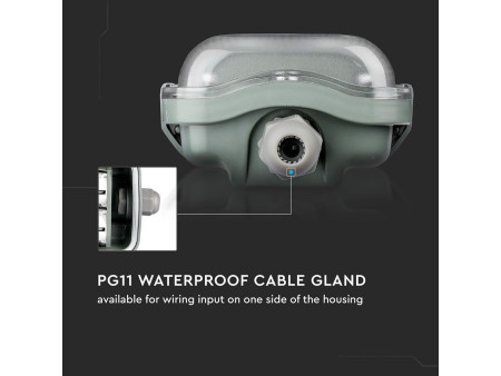 SKU 6387 VT-12023 V-TAC Plafoniera LED Doppia Impermeabile 36W 120cm 4000K IP65