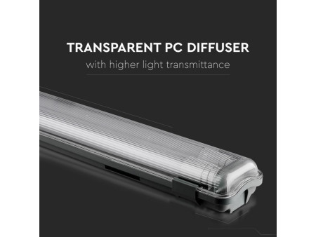 SKU 6387 VT-12023 V-TAC Plafoniera LED Doppia Impermeabile 36W 120cm 4000K IP65