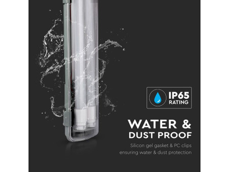 SKU 6399 VT-12023 V-TAC Plafoniera LED Doppia Impermeabile 36W 120cm 6400K IP65
