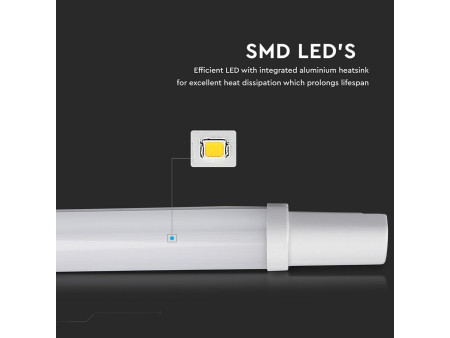 SKU 6473 VT-1518 V-TAC Plafoniera LED Impermeabile 18W S-Series 60cm 6400K IP65