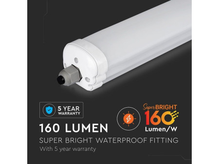 SKU 6486 VT-1524 V-TAC Plafoniera LED Impermeabile 24W 160LM/W X-Series 120cm 6400K IP65