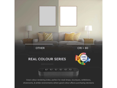 SKU 10233 VT-4225 V-TAC Faretto LED Lineare da Binario Magnetico Slim 5W Colore Nero 4000K