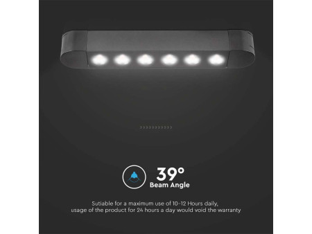 SKU 10235 VT-4225 V-TAC Faretto LED Lineare da Binario Magnetico Slim 5W Colore Nero 6400K