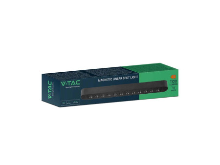 SKU 10241 VT-4222 V-TAC Faretto LED Lineare da Binario Magnetico Slim 22W Colore Nero 6400K