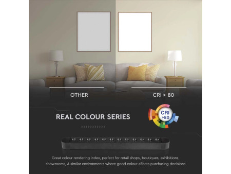 SKU 10240 VT-4222 V-TAC Faretto LED Lineare da Binario Magnetico Slim 22W Colore Nero 3000K