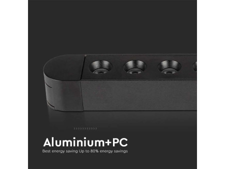 SKU 10241 VT-4222 V-TAC Faretto LED Lineare da Binario Magnetico Slim 22W Colore Nero 6400K
