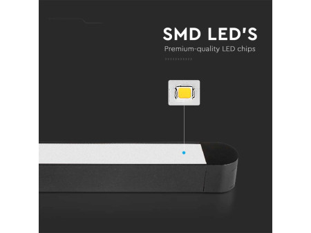 SKU 10246 VT-4218 V-TAC Faretto LED Lineare da Binario Magnetico Slim 18W Colore Nero 3000K