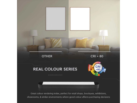 SKU 10247 VT-4218 V-TAC Faretto LED Lineare da Binario Magnetico Slim 18W Colore Nero 6400K