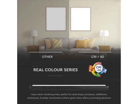 SKU 10248 VT-42022 V-TAC Faretto LED Lineare da Binario Magnetico Slim 22W Colore Nero 4000K