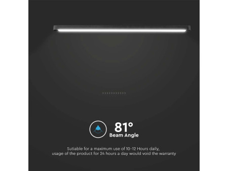 SKU 10249 VT-42022 V-TAC Faretto LED Lineare da Binario Magnetico Slim 22W Colore Nero 3000K