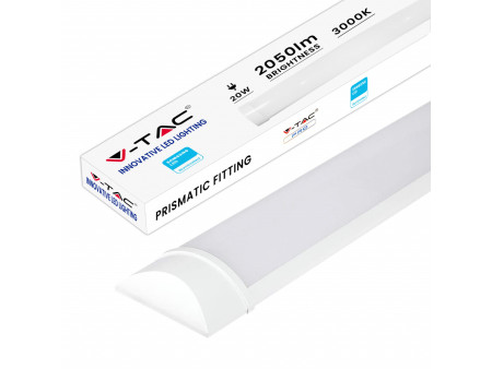 SKU 20349 VT-8-20 V-TAC PRO Plafoniera LED Prismatica Chip Samsung 20W 120LM/W 60cm 6500K IP20