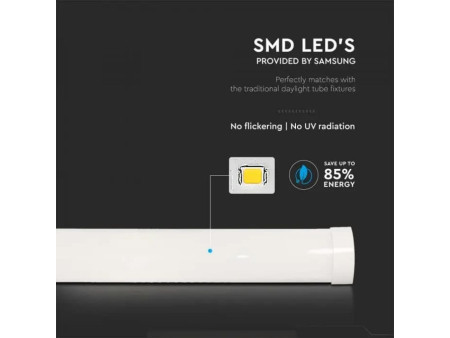 SKU 20351 VT-8-40 V-TAC PRO Plafoniera LED Prismatica Chip Samsung 40W 120LM/W 120cm 4000K IP20