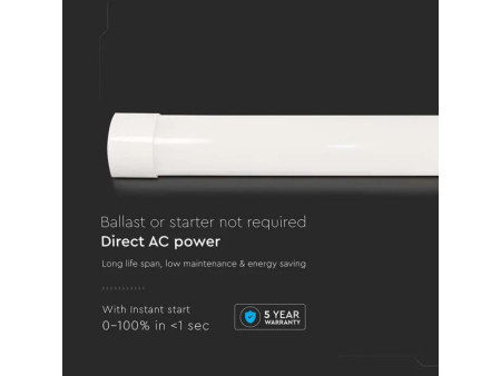 SKU 20363 VT-8330 V-TAC Plafoniera LED Prismatica 30W 155LM/W 120cm 4000K