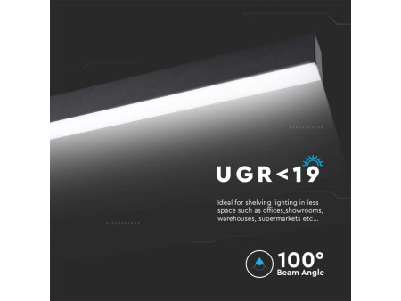 SKU 20463 VT-7-46-B V-TAC PRO Plafoniera LED Chip Samsung 40W Lineare Nero 4000K