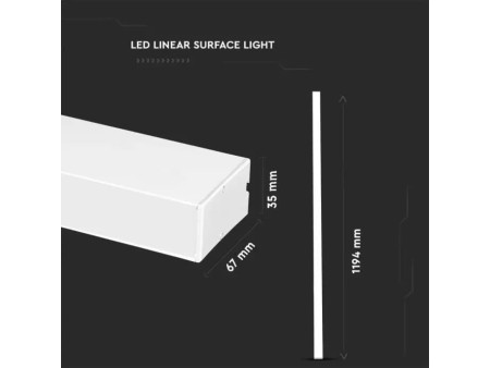 SKU 21463 VT-7-46 V-TAC PRO Plafoniera LED Chip Samsung 40W Lineare Bianca 4000K