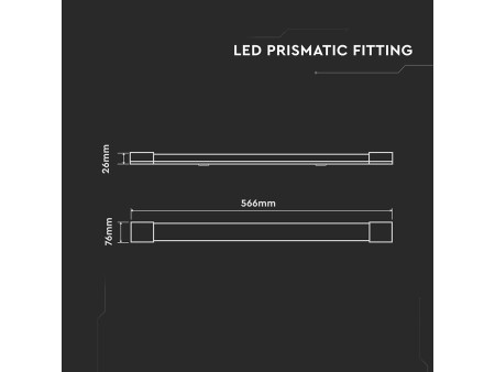SKU 23786 VT-8320 V-TAC Plafoniera LED Prismatica 20W 120LM/W 60cm 4000K