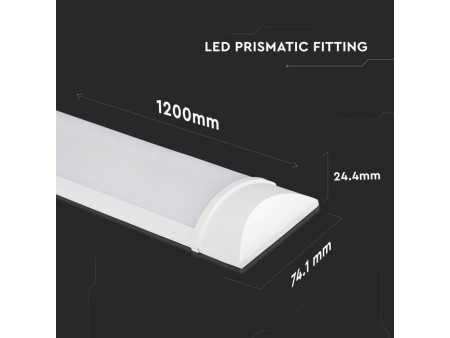 SKU 6490 VT-8330 V-TAC Plafoniera LED Prismatica 30W 160LM/W 120cm 3000K